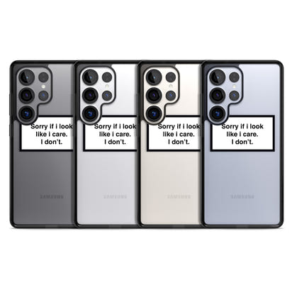 Excusez-moi si j'ai l'air de m'en soucier.