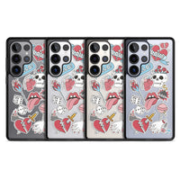 Autocollants Crâne et Fleurs