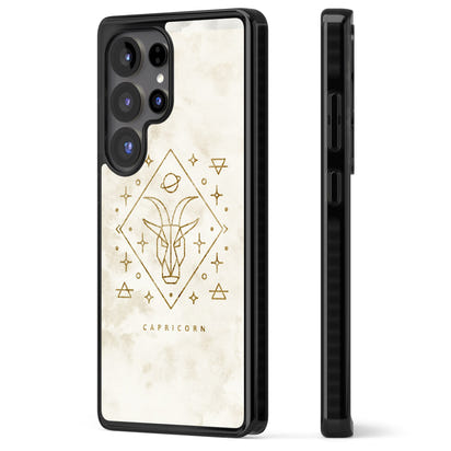 Motif du zodiaque Capricorne en or