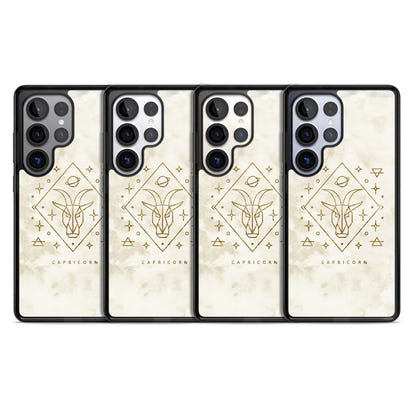 Motif du zodiaque Capricorne en or