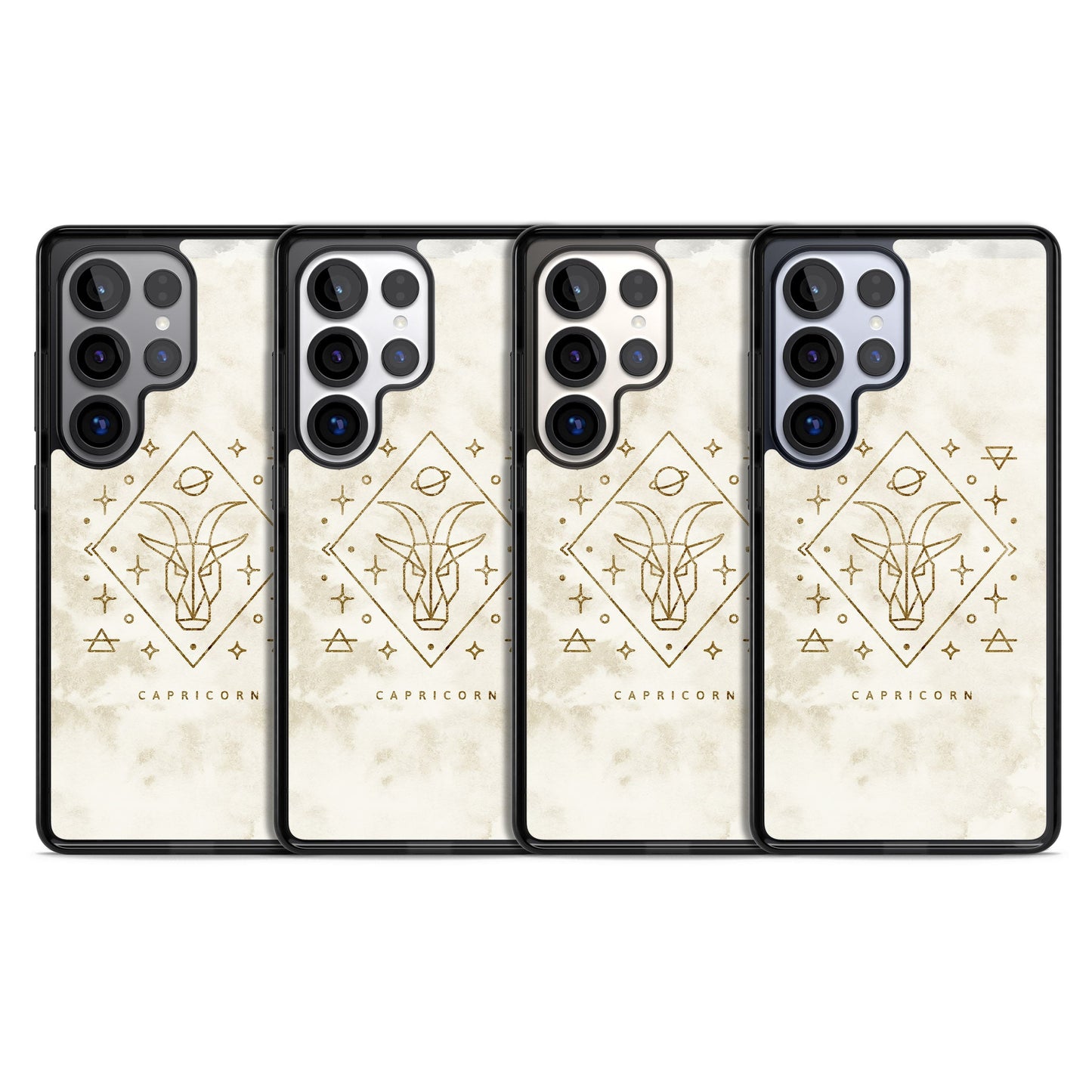 Motif du zodiaque Capricorne en or