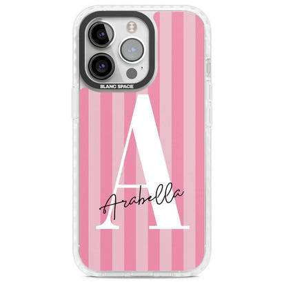Personalised Pink Stripes Initial