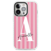 Personalised Pink Stripes Initial
